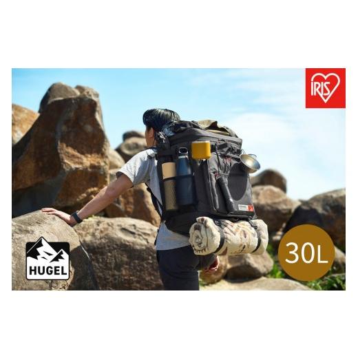 ふるさと納税 アウトドアグッズ バッグ 宮城県 角田市 HUGEL エアロゲルリュック型クーラーバッグ 30L AGSC-R30C チャコールグレー