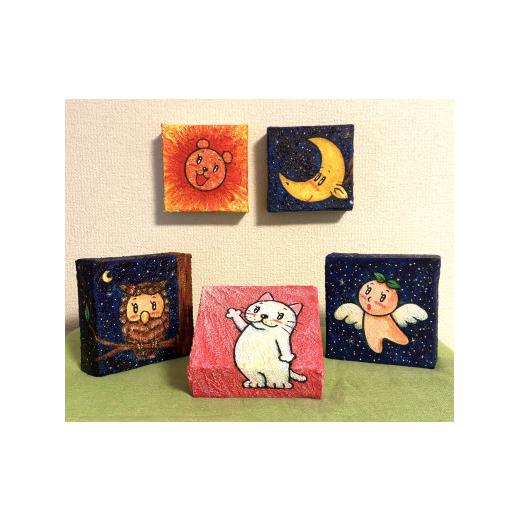 ふるさと納税 雑貨・日用品 絵画 大阪府 八尾市 O116 ミニ3Dキャンバス作品 ばいにゃん(ねこ) ばいにゃん(ねこ)