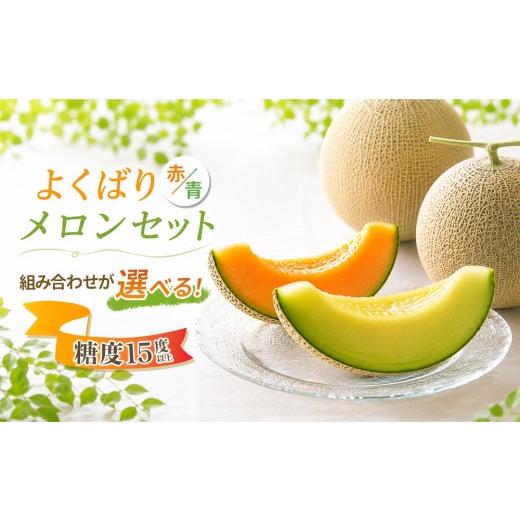 ふるさと納税 メロン メロン青肉 奈良県 宇陀市 糖度15度以上 宇陀市産 選べる組み合わせ よくばりメロン 計2玉(選べる青肉・赤肉) 令和8年産先行予約受付中 …