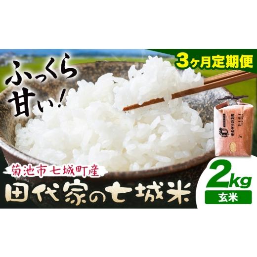 ふるさと納税 玄米 熊本県 菊池市 3ヶ月定期便 令和7年産 菊池市七城町産 田代家の七城米 七城ヒノヒカリ 玄米 2kg 田代こめや[お申込み翌月から出荷]熊本…