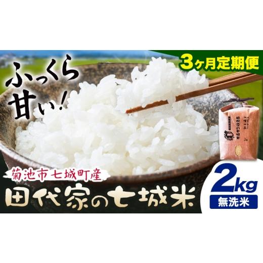 ふるさと納税 無洗米 熊本県 菊池市 3ヶ月定期便 令和7年産 菊池市七城町産 田代家の七城米 七城ヒノヒカリ 無洗米 2kg 田代こめや[お申込み翌月から出荷]…