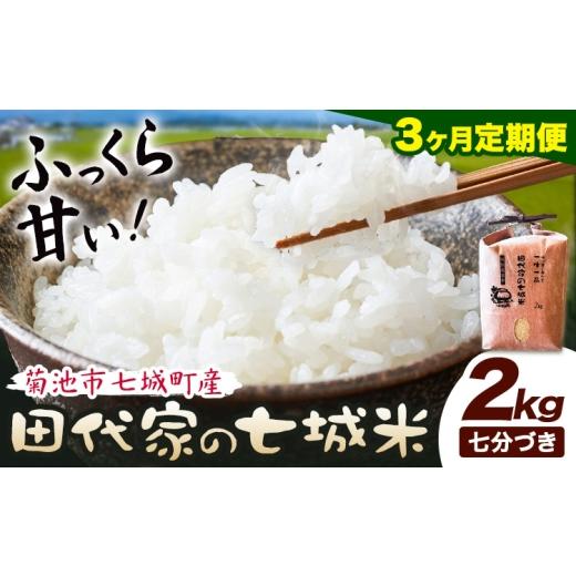 ふるさと納税 米 ヒノヒカリ 熊本県 菊池市 3ヶ月定期便 令和7年産 菊池市七城町産 田代家の七城米 七城ヒノヒカリ 七分づき 2kg 田代こめや[お申込み翌月か…