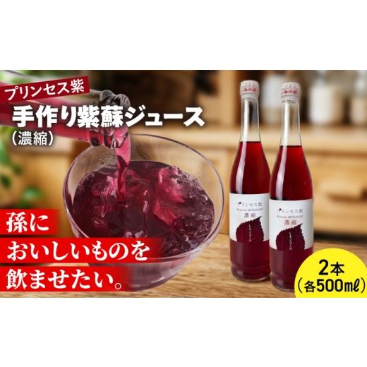 ふるさと納税 果汁飲料 やさい 北海道 厚真町 プリンセス紫 手づくり紫蘇ジュース(濃縮) 500ml×2本 手づくりグループあすなろ