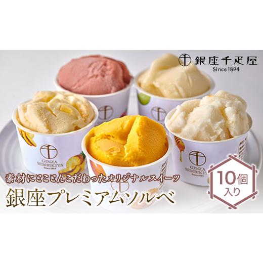 ふるさと納税 菓子 アイス 福島県 白河市 銀座千疋屋 銀座プレミアムソルベ 10個入り F23R-469 熨斗なし