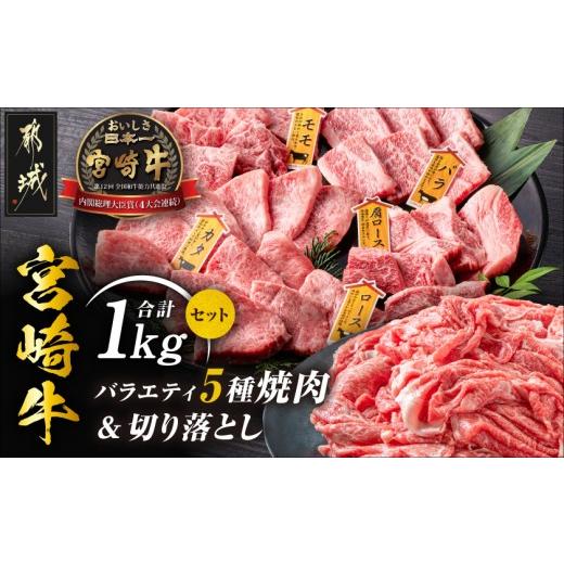 ふるさと納税 牛肉 ロース 宮崎県 都城市 宮崎牛バラエティ焼肉&amp;切り落とし1kgセット_18-89-011_(都城市) 宮崎県産宮崎牛 ロース バラ ウデ(カタ) 肩ロー…
