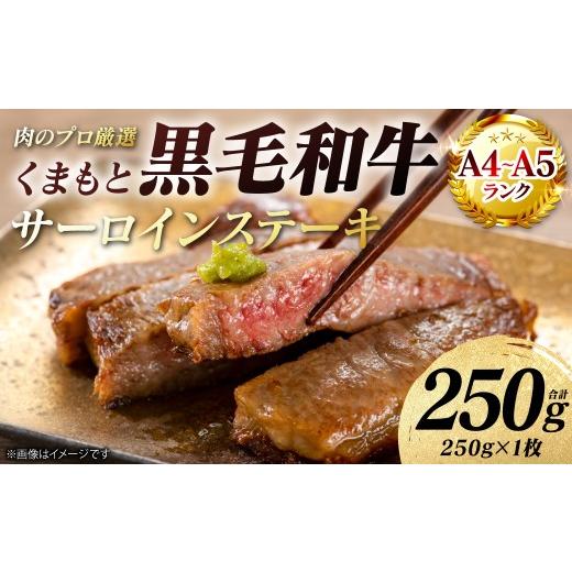 ふるさと納税 牛肉 サーロイン 熊本県 八代市 A4〜A5ランク くまもと黒毛和牛 サーロイン ステーキ 250g (250g×1枚) 和牛ステーキ 牛肉 お肉 サーロイン …