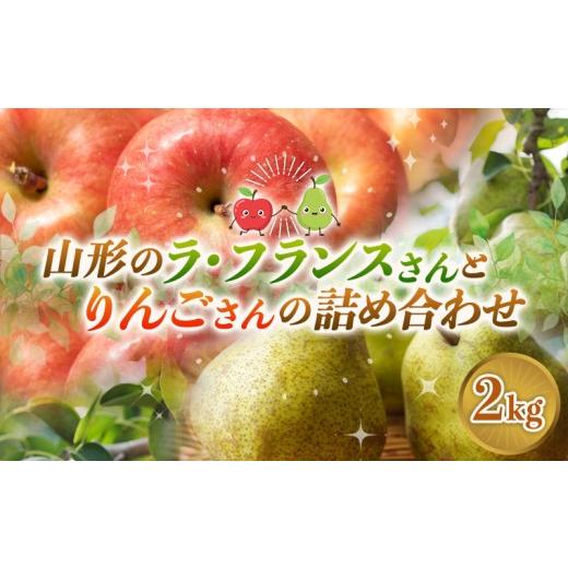 ふるさと納税 りんご 山形県 山形市 山形のラ・フランスさんとりんごさんの詰め合わせ 約2kg FY26-220