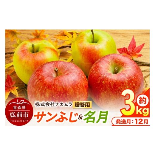 ふるさと納税 りんご 青森県 弘前市 26年12月発送 りんご サンふじ・名月 贈答用 約3kg(9〜12玉程度)先行受付 青森県産 林檎 リンゴ 果物 くだもの フルー…