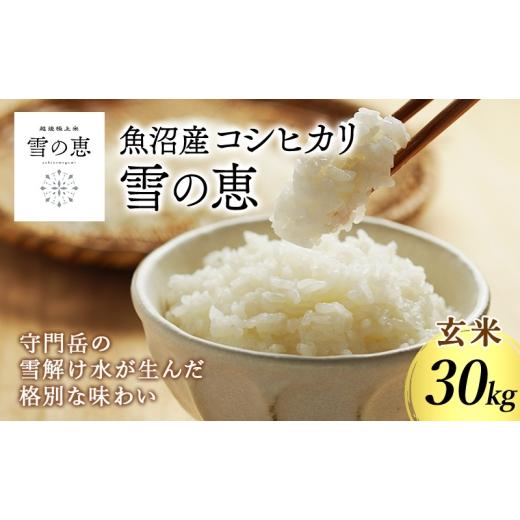 ふるさと納税 玄米 新潟県 魚沼市   令和8年産 先行受付 魚沼産コシヒカリ雪の恵(玄米)30kg 魚沼市 米 こめ コメ お取り寄せ