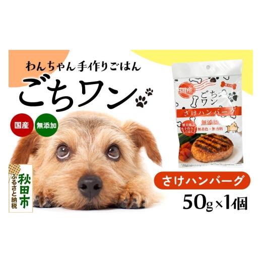 ふるさと納税 雑貨・日用品 秋田県 秋田市 わんちゃん手づくりごはん「ごちワン」さけハンバーグ(レトルト)国産 ドッグフード 無着色・無香料 犬のごはん 犬…