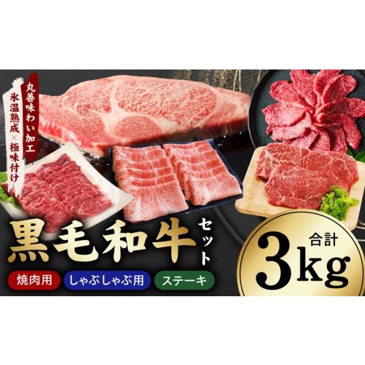 ふるさと納税 牛肉 セット 大阪府 泉佐野市 氷温熟成×極味付け 黒毛和牛セット 合計3kg 小分け 焼肉 しゃぶしゃぶ ステーキ 簡単調理 BBQ 牛肉 黒毛和牛 味…
