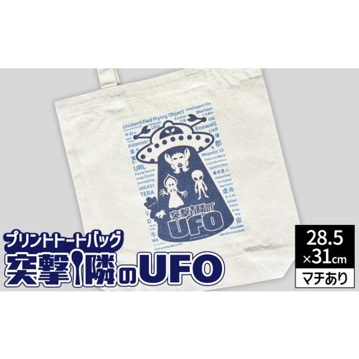 ふるさと納税 カバン トートバッグ 愛知県 幸田町 プリント トートバッグ 映画 突撃 隣のUFO | オリジナル ファッション カバン 鞄 特撮