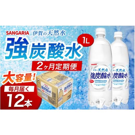 ふるさと納税 炭酸飲料 ソーダ水 三重県 伊賀市 2ヶ月定期便 サンガリア 伊賀の天然水 強炭酸水 1ケース(1L×12本) igge-tkb0009