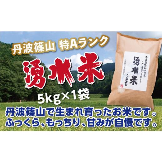 ふるさと納税 米 コシヒカリ 兵庫県 丹波篠山市 新米予約 令和8年産[スピード出荷] 特Aランク 丹波篠山産 コシヒカリ [湧水米] 精米 5kg × 1袋[食味値8…