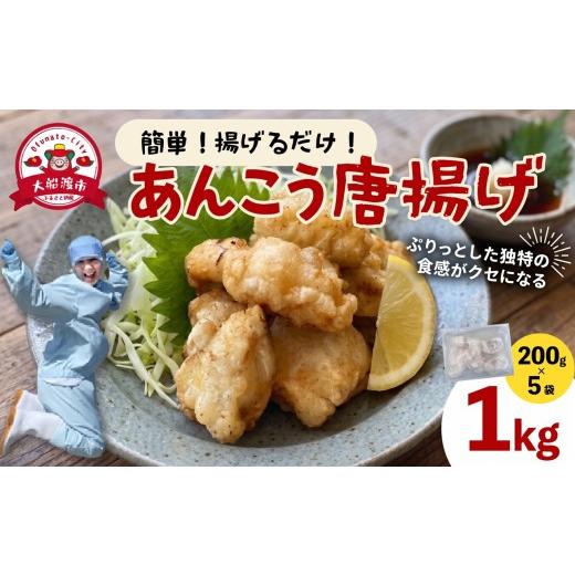 ふるさと納税 旬の鮮魚等 岩手県 大船渡市 あんこう唐揚げ 200g×5 (計1kg) カット済み 冷凍 小分け 個包装 あんこう アンコウ からあげ 揚げるだけ 加工品 冷…