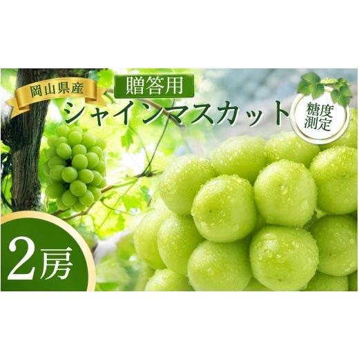 ふるさと納税 ぶどう マスカット 岡山県 真庭市 2026年先行予約 岡山県産シャインマスカット 贈答用 2房 糖度測定 / ぶどう 岡山 真庭市 シャインマスカット…