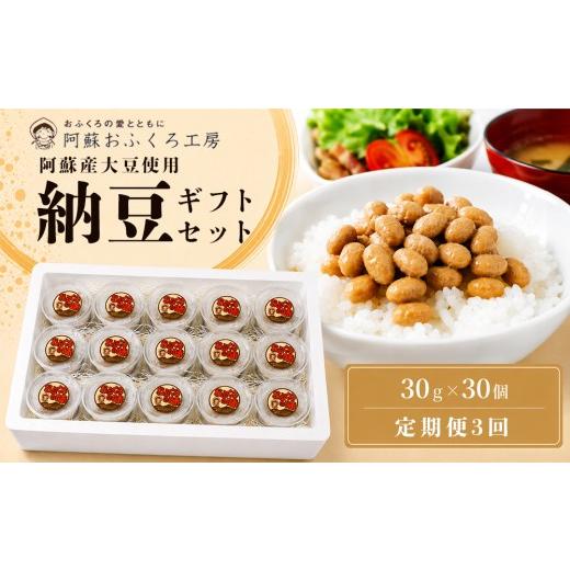 ふるさと納税 加工品等 納豆 熊本県 阿蘇市 選べる回数 定期便全3回 阿蘇産大豆100% 納豆(30g×30個入り)手作り「おふくろの味」定期便 3回 阿蘇 納豆 大…