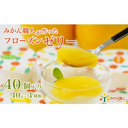 ふるさと納税 アイス・ヨーグルト ジェラート 愛媛県 愛南町 フローズン ゼリー 柑橘 河内晩柑 しらぬい はるか 夢オレンジ 40g 10個 ずつ 4種 ギフト 詰め合…