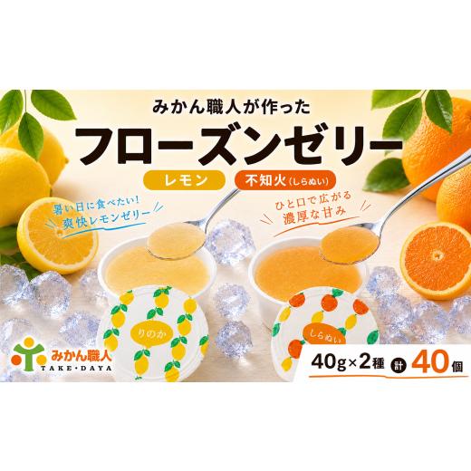 ふるさと納税 菓子 ゼリー 愛媛県 愛南町 みかん職人が作った フローズン ゼリー 40g×2種 計40個 レモン&amp;不知火(しらぬい) みかん 人気 デザート スイー…