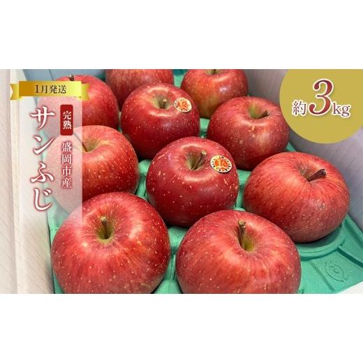ふるさと納税 りんご 岩手県 盛岡市 先行予約 1月発送 完熟サンふじ りんご 3kg (8〜12玉)葉とらずりんご 葉とらず サンふじ サンフジ フルーツ 果物 冬 旬…