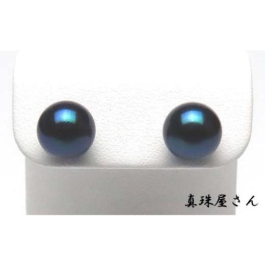 ふるさと納税 アクセサリー ピアス 三重県 志摩市 真珠屋さん 冠婚葬祭 8.5〜9.0ミリ高品質プラチナピアス Pt900 志摩産アコヤ真珠 ブラックパール 黒真珠