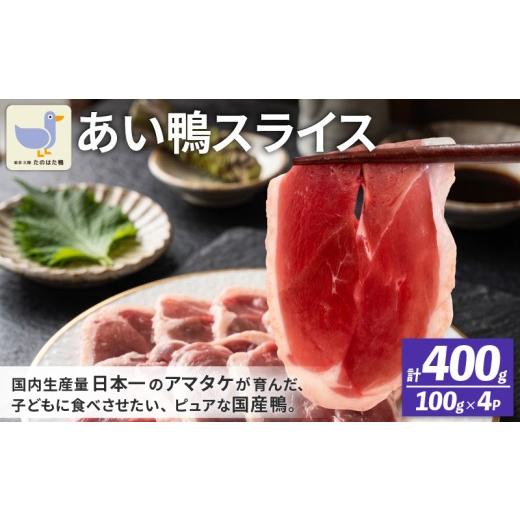 ふるさと納税 鴨肉 岩手県 大船渡市 たのはた鴨 ロース スライス 400g(100g×4P) 鴨 冷凍 小分け 個包装 簡単 簡単調理 おかず 真空 あお鴨 にく 鴨肉 かも カ…