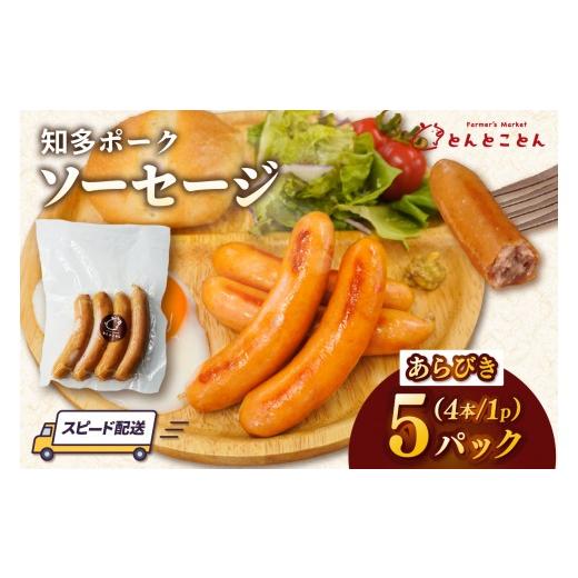 ふるさと納税 肉 ソーセージ 愛知県 常滑市 知多ポーク あらびきソーセージ 1パック4本入り×5パック|ソーセージ ウインナー あらびき 豚肉 ブランド豚 自…