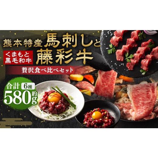 ふるさと納税 馬肉 熊本県 相良村 熊本特産馬刺しとくまもと黒毛和牛 藤彩牛 の贅沢食べ比べセット 計約580g 馬刺し 馬刺 馬肉 馬 牛肉 牛 黒毛和牛 お肉 肉 …