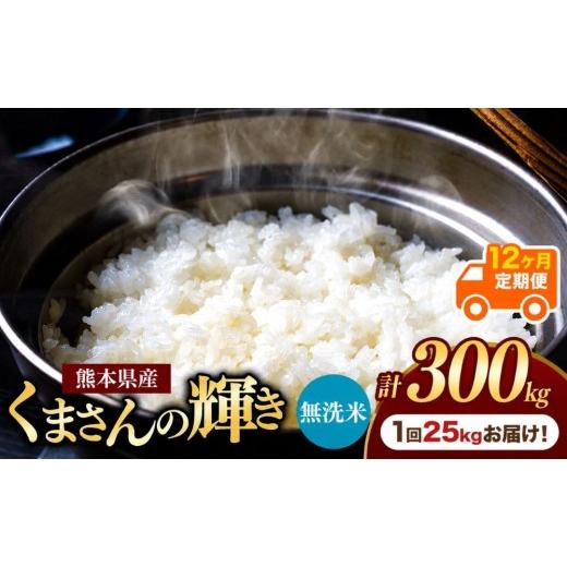 ふるさと納税 米 熊本県 玉名市 定期便12回 熊本県産 無洗米 くまさんの輝き 25kg | お米 米 こめ おこめ 精米 白米 25キロ 300キロ フードロス 国産 国産米 …