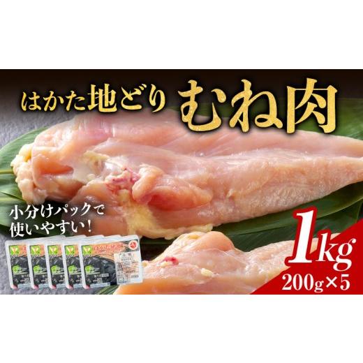 ふるさと納税 鶏肉 ムネ 福岡県 田川市 はかた地どり むね肉 1kg 200g×5パック 小分け 福岡県産 地鶏 鶏肉 冷凍 地どり 国産 鶏むね肉 ムネ肉 とり肉 チキン …