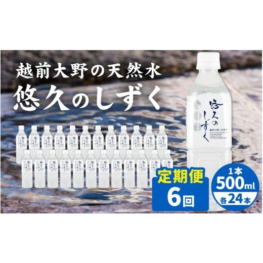 ふるさと納税 水・ミネラルウォーター 500mL〜999mL 福井県 大野市 6ヶ月連続お届け 越前大野の天然水 悠久のしずく PET500ml × 24本×6回配送 計144本 | …