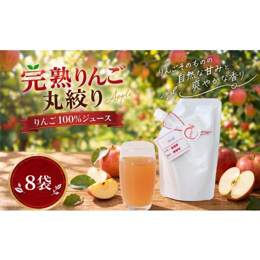 ふるさと納税 果汁飲料 りんご 岩手県 盛岡市 100%果汁 りんごジュース パウチタイプ 180g×8袋 完熟 盛岡産 ジュース リンゴジュース りんご リンゴ 林檎 果…