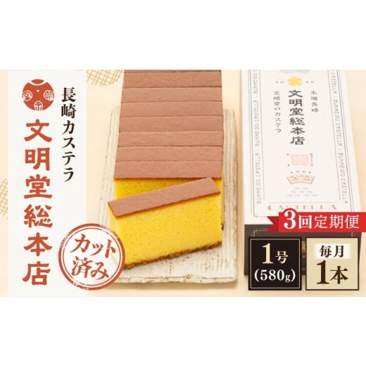 ふるさと納税 菓子 カステラ 長崎県 佐々町 全3回定期便 こだわりの逸品 長崎カステラ [1号](1号10切入×1本入) 文明堂総本店