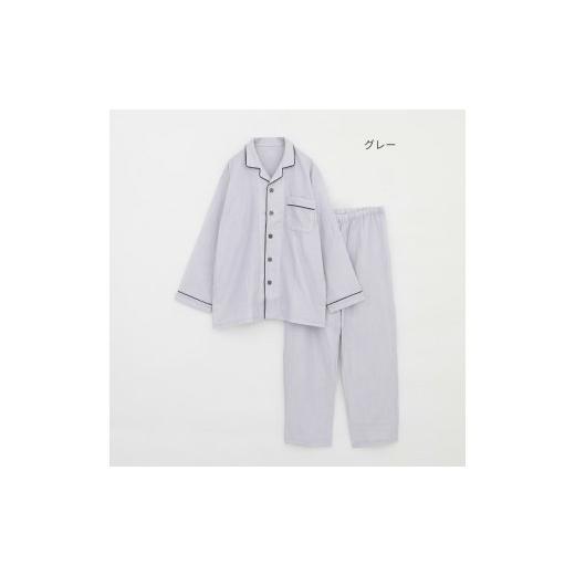 ふるさと納税 服 男 兵庫県 西脇市 快眠ラボ 雲ごこちガーゼ 甘撚り3重ガーゼ グレー/LLサイズ 播州織使用 メンズ 無地 パジャマ 47-20 グレー / LLサ…