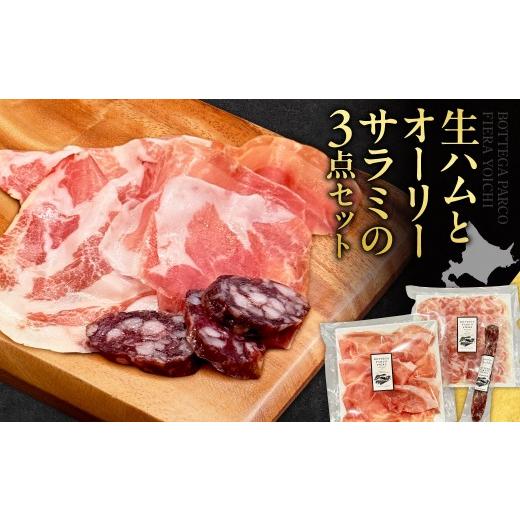 ふるさと納税 肉 ハム 北海道 余市町 BOTTEGA PARCOFIERA 生ハムとオーリーサラミの3点セット