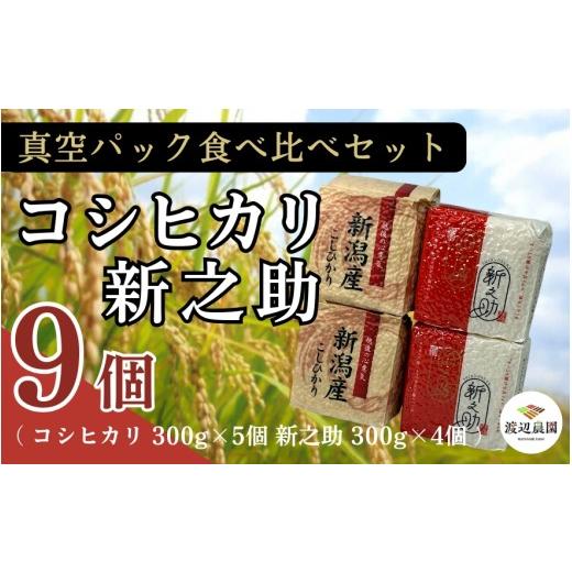 ふるさと納税 米 新潟県 五泉市 真空パック 五泉産 精米 食べ比べセット 9個入り(コシヒカリ5袋、新之助4袋) 新潟県 五泉市 渡辺農園