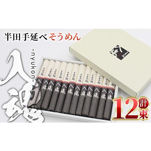 ふるさと納税 そうめん 徳島県 つるぎ町 選べる内容量 半田そうめん『入魂』(100g×12束/計1.2kg) tr01-01-A 半田手延べそうめん協同組合 12束(計1.2kg)