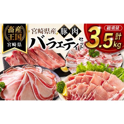 ふるさと納税 豚肉 セット 宮崎県 新富町 2026年10月お届け 宮崎県産 豚肉 バラエティセット 計3.5kg 食べ比べ 国産 B711-10 2026年10月お届け