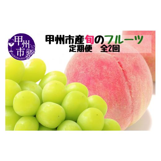 ふるさと納税 もも 山梨県 甲州市 定期便 甲州市産厳選旬のフルーツ定期便全2回(桃・シャインマスカット) 2027年発送 (MG)B19-480 2027年発送