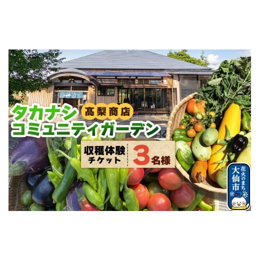 ふるさと納税 体験チケット 秋田県 大仙市 タカナシコミュニティガーデンの収穫体験チケット(3名様まで) レターパックプラス 高梨商店 地域の庭 秋田県大仙…