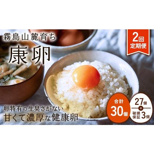 ふるさと納税 卵(鶏、烏骨鶏等) 宮崎県 えびの市 2026年10月下旬発送開始 卵 2回定期便 霧島山麓育ち こだわり卵 康卵 計 30個(27個 + 割れ保証 3個)3回 …