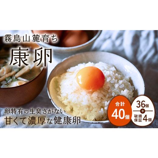 ふるさと納税 卵(鶏、烏骨鶏等) 宮崎県 えびの市 2026年10月下旬発送 卵 霧島山麓育ち こだわり卵 康卵 計40個(36個 + 割れ保証4個)たまご 玉子 卵焼き …