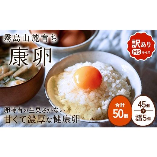 ふるさと納税 卵(鶏、烏骨鶏等) 宮崎県 えびの市 2026年10月発送 卵 わけあり 霧島山麓育ち こだわり卵 康卵 MSサイズ 計 50個(45個 + 割れ保証 5個)たま…