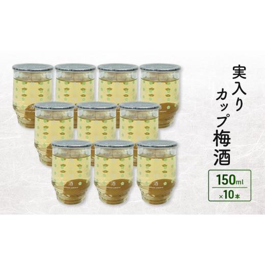 ふるさと納税 お酒 リキュール 福井県 若狭町 実入りカップ梅酒 10本入