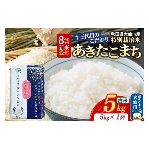 ふるさと納税 米 あきたこまち 秋田県 大仙市 米[令和8年産 新米受付]あきたこまち 白米 5kg(5kg×1袋)十三代目のこだわり 特別栽培米 先行受付 お米 こめ…