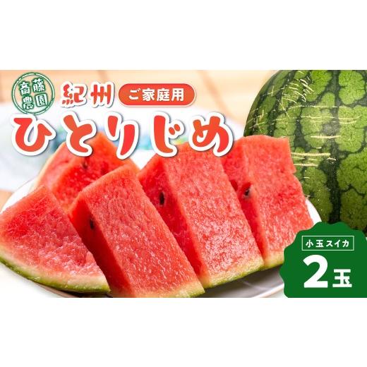 ふるさと納税 スイカ 和歌山県 御坊市 家庭用 紀州ひとりじめ(小玉スイカ) 2玉(M〜Lサイズ) 3kg程度 配送不可地域:北海道・青森・秋田・岩手・沖縄・離島 …