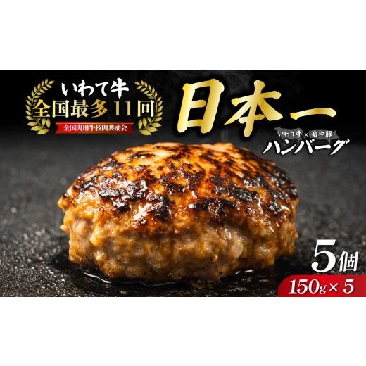 ふるさと納税 豚肉 ハンバーグ 岩手県 盛岡市 全国最多日本一いわて牛入り ハンバーグ 750g(150g×5個) いわて牛 × 岩中豚 ハンバーグ 合挽き 合い挽き 黒毛…