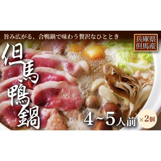 ふるさと納税 鴨肉 兵庫県 新温泉町 締めまでしっかり楽しめる 「但馬鴨鍋」うどん付4〜5人前 2セット お中元、お歳暮、快気祝い、残暑御見舞、敬老の日、…