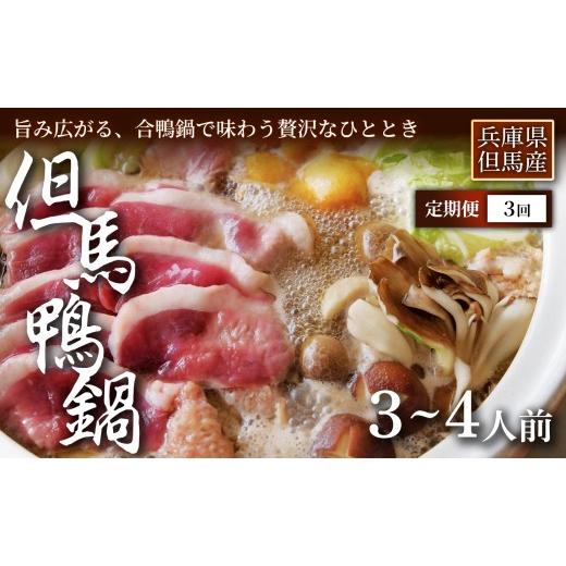 ふるさと納税 鴨肉 兵庫県 新温泉町 定期便3ヶ月 出汁まで楽しめる本格鍋 但馬鴨 鴨鍋セット3〜4人前 お中元、お歳暮、快気祝い、残暑御見舞、敬老の日、御…