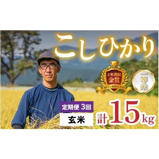 ふるさと納税 米 コシヒカリ 福井県 大野市 令和8年産 新米 3ヶ月定期便 越前大野産 一等米 帰山農園の棚田育ちコシヒカリ 5kg 玄米 3ヶ月定期便 玄米5kg | …
